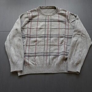 2000s checkered knit sweater